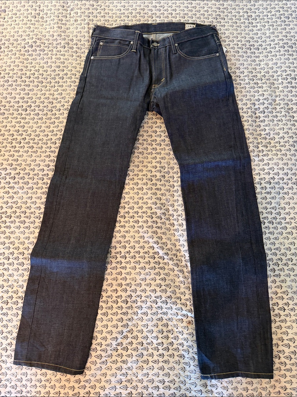 Edwin USA Men's Dark Indigo Straight Jeans 33 x 34 100% COTTON